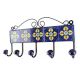 Navy Blue And Yellow Flower Ceramic Tiles Hook 